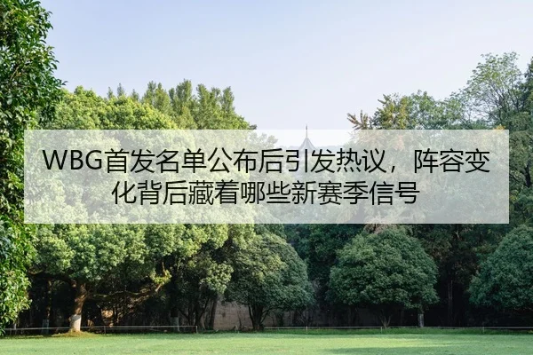 WBG首发名单公布后引发热议，阵容变化背后藏着哪些新赛季信号